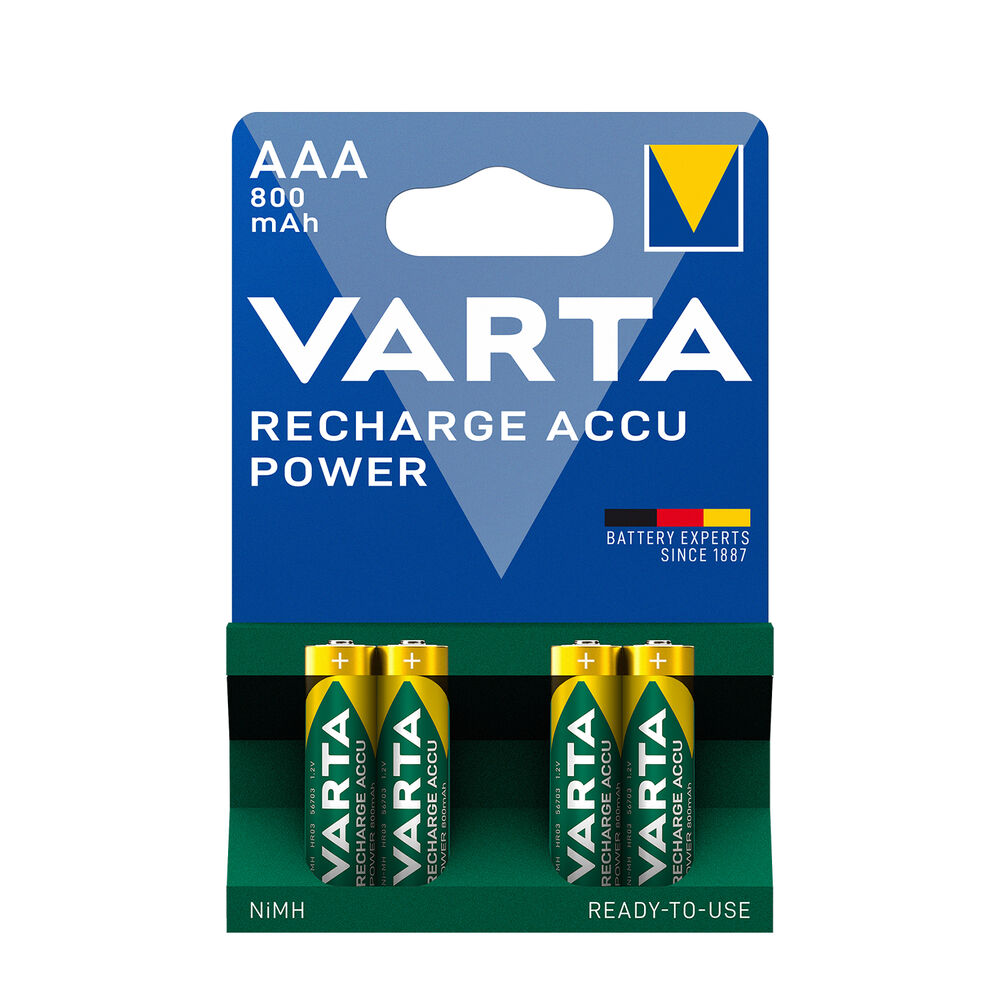 VARTA POWER tölthető elem (akku) AAA (micro) 800mAh NiMH 4db/csomag