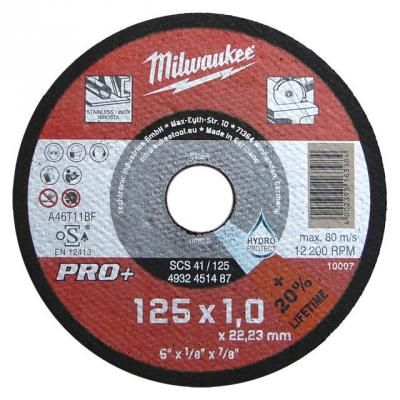 MILWAUKEE vágókorong fémre 115x1,0x22,2@ inox egyene SC41 PRO+