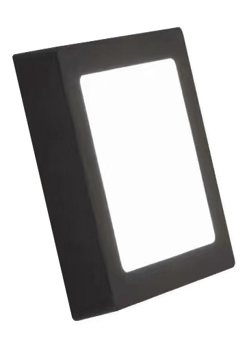 MIDEA LED panel négyzet fekete 6W 3000/4000/6000K 320lm falon kívüli, alumínium