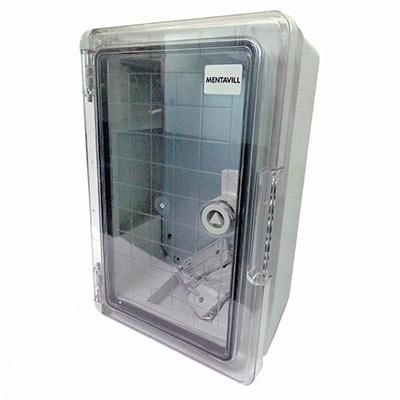 Műanyag szekrény átlátszó ajtós 600x400x200 + szerelőlap IP65