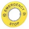 CÍMKE VÉSZLEÁLLÍTÓ GOMBOKHOZ 60mm EMERGENCY STOP, ZBY9330 HELYETT