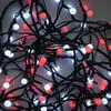 Xmas gyöngyfüzér 150 LED hidegfehér,piros