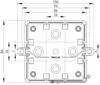 Kötődoboz 86x86x41mm falon kívüli, IP55, KA012 LG