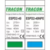 Túlfeszültség levezető T2 AC 1+1P 40kA cserélhető betéttel