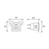 LED éjjeli fény pillangó 0,3W 230V duffy hl994l
