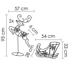 Xmas akril 120 LED szarvasok szánnal hidegfehér IP44