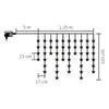 Xmas LED-es csillag fényfüggöny 50db LED hidegfehér, 230/24V