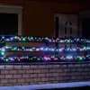 Xmas LED-es fényfüzér, 35m / 500db színes LED, állófényű, zöld vezeték, hálózati adapter