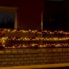 Xmas LED-es fényfüzér, 35m / 500db melegfehér LED, állófényű, zöld vezeték, hálózati adapter