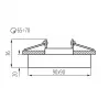 Spot beépíthető 12V 50W MR16 fekete morta B CT-DSL50-B