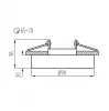 Spot beépíthető 12V 50W MR16 ezüst morta B CT-DSO50-SR