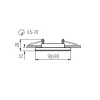 Spot beépíthető 12V 50W MR16 fekete négyzet alakú MORTA CT-DSL50-B