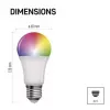 GOSMART LED izzó E27 normál 9W 806lm, RGB, dimmelhető, Zigbee