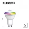 GOSMART LED izzó GU10 4,8W 400lm, RGB, dimmelhető, wifi