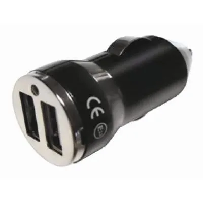 Szivargyújtós töltő 2XUSB, 2,1A 5V 2DB usb csatlakozóval, fekete