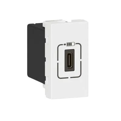 PRMOSAIC USB töltő alj, 1,5A 2mod 1x usb-c - 230V-5V 7,5W fehér