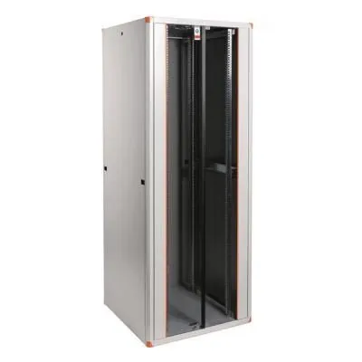 EVOLINE 19 fali szekrény 22U 600x1004x600 hálózati RACK szekrény üveg ajtós