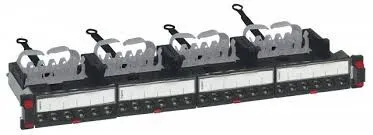 LINKEO PATCH PANEL 24MOD.RJ45 STP 24xRJ45 Cat6A STP ÁRNYÉKOLT 19  1U