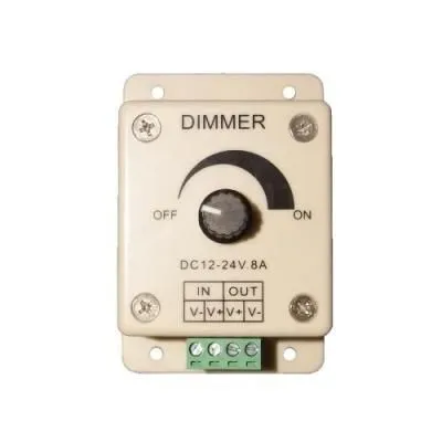 Fokozatmentes LED Dimmer tekerővel 12V DC 8A