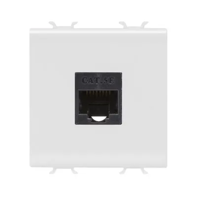 ETHERNET CSATLAKOZÓ ALJZAT - RJ45 - CAT. 5e - UTP - 2 MODULOS - FÉNYES FEHÉR - CHORUSMART