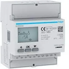 Fogyasztásmérő 3F 5A modbus mid digitális, TS35