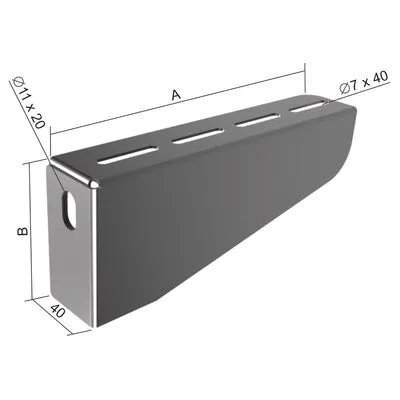 KOPOS tartókonzol 100x35-110mm kábeltálcához