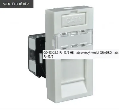 KOPOS QUADRO RJ45 CAT5E aljzat QUADRO RJ45 Cat6 aljzat