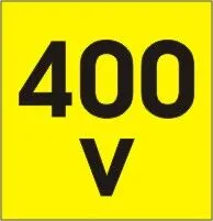 Öntapadó matrica: 400V pvc 2cmx2cm