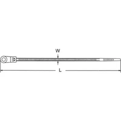 Kábelkötegelő 100x2,5mm 25x8 natúr