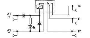 Relémodul 24V DC 1 váltóérintkező szürke