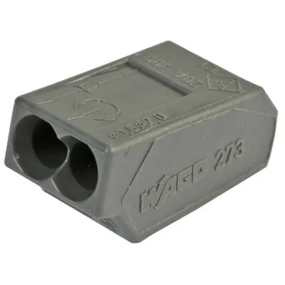 Vezeték összekötő2x1.0-2.5mm2 2 szürke