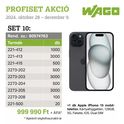 WAGO AKCIÓS EGYSÉGCSOMAG SET-10 @