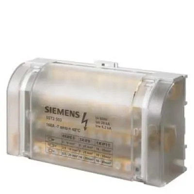 SIEMENS 5ST2503 ELOSZTÓ BLOKK 4P160A BE:1x10-35mm2 KI: 3x6-25+8x2.5-16mm2