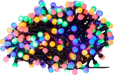 Fényfüzér kültéri fekete 300LED 6m RGB@