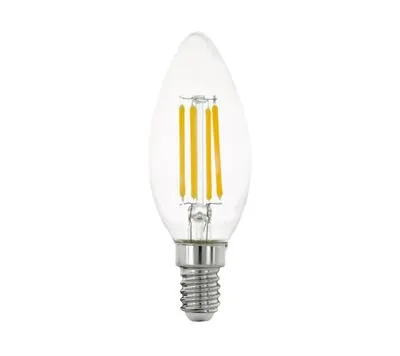 LED fényforrás E14 C35 4W 2700K 470lm átlátszó@ EGLO-11759 helyett