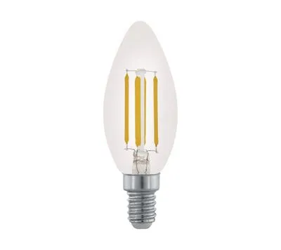 LED fényforrás E14 C35 4W 2700K 350lm átlátszó@ EGLO-11704 helyett