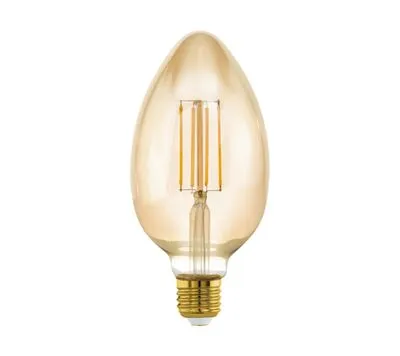 LED fényforrás E27 b80 4,5W 2200K amber@ EGLO-11836 helyett