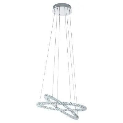 VARAZZO LED függeszték 29,6W LED @ 3500lm króm/kristály /2 kör