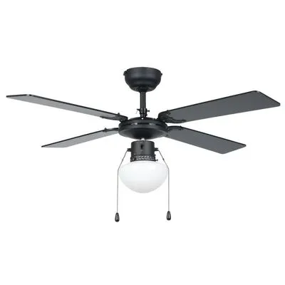 Mennyezeti ventilátor AC E27 fekete/fa fortal@