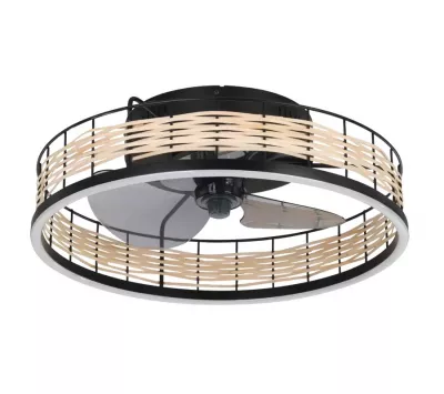 FRANA LED-CCT ventilátor AC ?50cm fekete/barna@