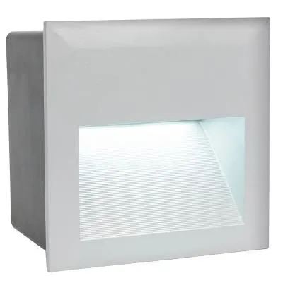 ZIMBA-LED kültéri LED falbaépíthető 3,7W IP65 WW ezüst