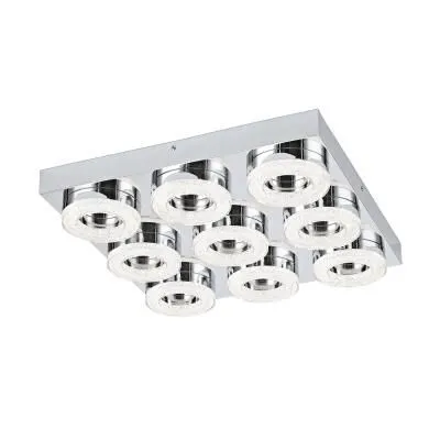 LED-es mennyezeti 9x4W kerek króm