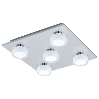 ROMENDO 1 LED mennyezeti 5x7,2W IP44 króm 3000K dimmerelhető LED