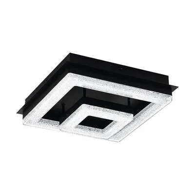 LED mennyezeti 12W1250lm 24cm fekete/kristály FRADE LED 12W