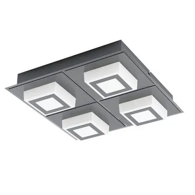 LED mennyezeti 4x3,3W 1360lm fekete MASIA