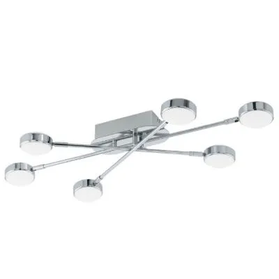 SALTO LED mennyezeti 6x5,4W 3840lm króm