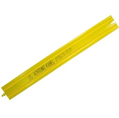 KÁBELFEDLAP LEMEZ MŰANY.120mm1m/db PVC, sárga,  Erösáramú Kábel  felirat