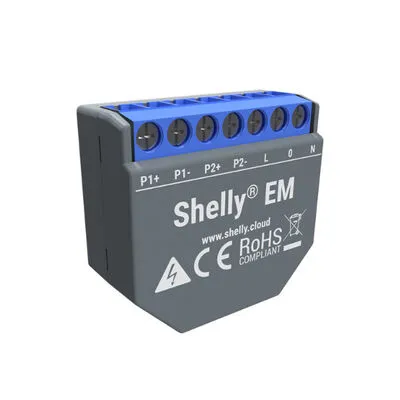 Shelly EM 1F fogymérő+vezérlő @