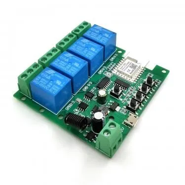 Okosrelé smartwise 4 á.kör zigbee+rf SMW-REL-532V-4RF-ZB