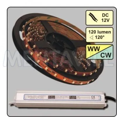 LED SZALAG60LED MELEGFEHÉR (1m) 2 5W/FM 120 lumen 120°